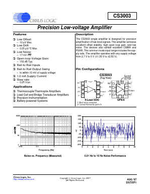 CS3003-FNZ Datasheet PDF Cirrus Logic