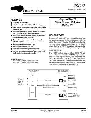 CS4297-KQ Datasheet PDF Cirrus Logic