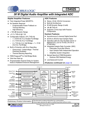 CS4525-CNZ Datasheet PDF Cirrus Logic