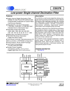 CS5378-ISZ Datasheet PDF Cirrus Logic