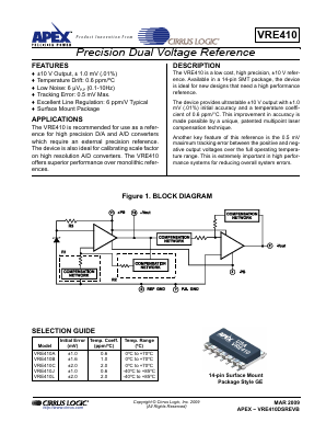 VRE410C Datasheet PDF Cirrus Logic