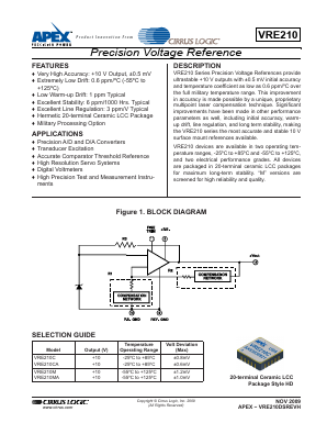 VRE210 Datasheet PDF Cirrus Logic