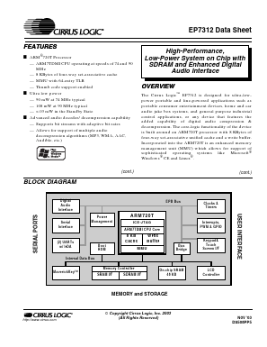 EP7312-IV-90 Datasheet PDF Cirrus Logic