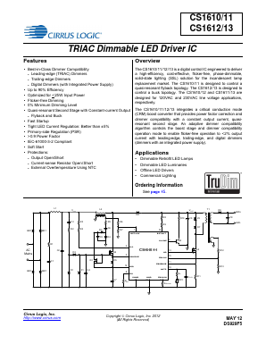 CS161001-FSZ Datasheet PDF Cirrus Logic