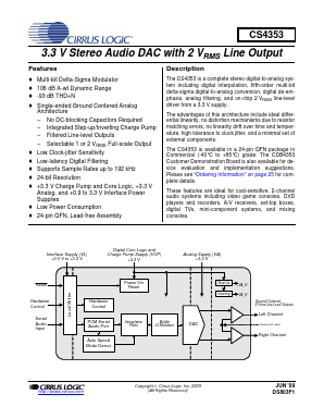 CS4353-CNZ Datasheet PDF Cirrus Logic