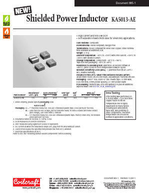 KA5013-AEB Datasheet PDF Coilcraft Inc