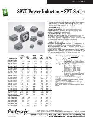 SPT20L-702MLB Datasheet PDF Coilcraft Inc