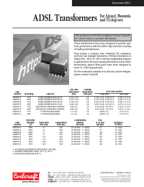 AS8426-A Datasheet PDF Coilcraft Inc