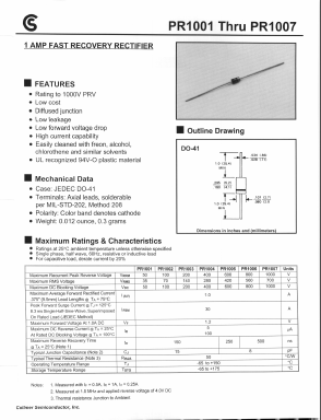 PR1007 Datasheet PDF Collmer Semiconductor