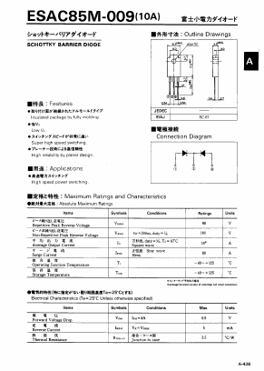 ESAC85M-009 Datasheet PDF Collmer Semiconductor