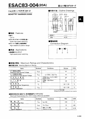 ESAC83-004 Datasheet PDF Collmer Semiconductor