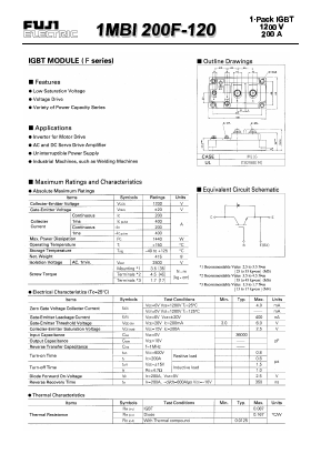 1MBI200F-120 Datasheet PDF Collmer Semiconductor