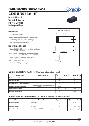 CDBUR0530-HF Datasheet PDF ComChip