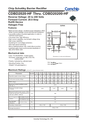 CDBD2020-HF Datasheet PDF ComChip