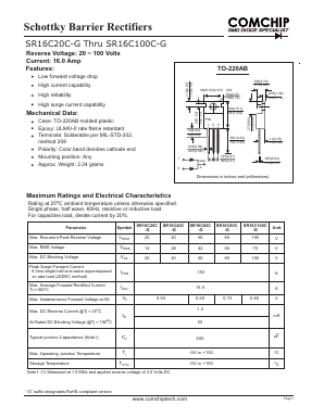 SR16C80C-G Datasheet PDF ComChip