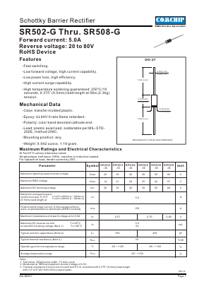SR508-G Datasheet PDF ComChip