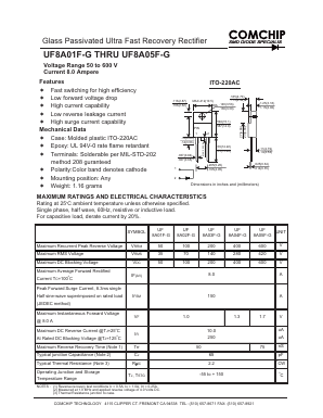 UF8A01F-G Datasheet PDF ComChip