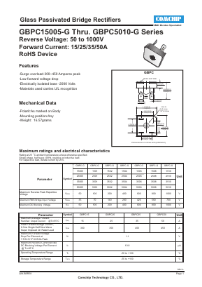 GBPC1508 Datasheet PDF ComChip