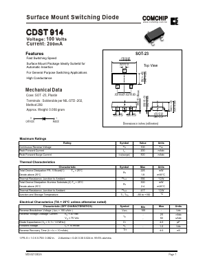 CDST914 Datasheet PDF ComChip