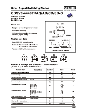 CDSV6-4448CD-G Datasheet PDF ComChip