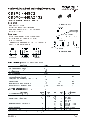 CDSV6-4448C2 Datasheet PDF ComChip