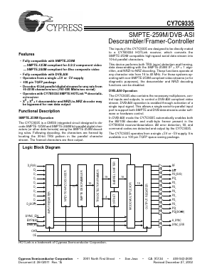 CY7C9335-400AC Datasheet PDF Cypress Semiconductor