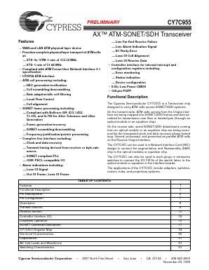 CY7C955-NC Datasheet PDF Cypress Semiconductor
