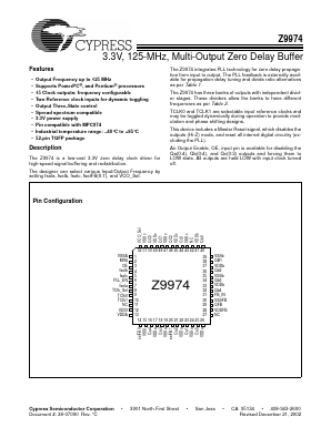 IMIZ9974CAT Datasheet PDF Cypress Semiconductor