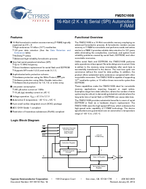 FM25C160B-GA Datasheet PDF Cypress Semiconductor