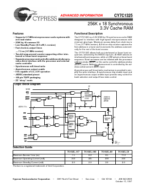 7C1325-50 Datasheet PDF Cypress Semiconductor