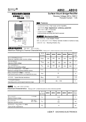ABS10 Datasheet PDF Rugao Dachang Electronics Co., Ltd