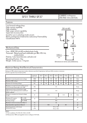 SF31 Datasheet PDF Daesan Electronics Corp.