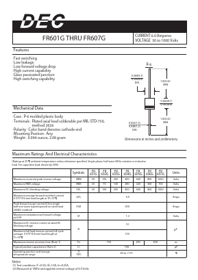 FR601G Datasheet PDF Daesan Electronics Corp.