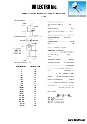 3329H Datasheet PDF DB Lectro Inc