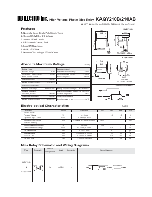 KAQY210B Datasheet PDF DB Lectro Inc