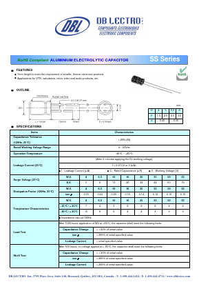 SS1A100KT Datasheet PDF DB Lectro Inc