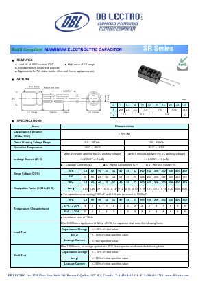 SR2A221LC Datasheet PDF DB Lectro Inc