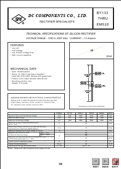 BY513 Datasheet PDF DC COMPONENTS