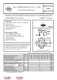 MBR1510W Datasheet PDF DC COMPONENTS