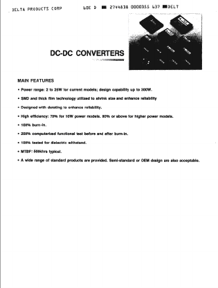 DPS0506A-1 Datasheet PDF Delta Electronics, Inc.