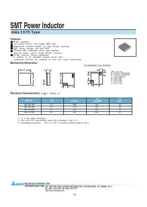 HAL1375 Datasheet PDF Delta Electronics, Inc.