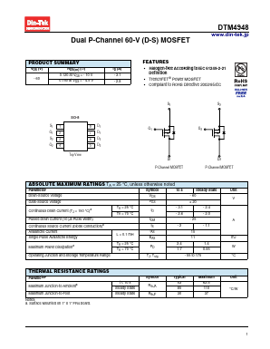 DTM4948 Datasheet PDF DinTek Semiconductor Co,.Ltd