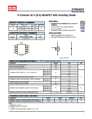 DTM4483S Datasheet PDF DinTek Semiconductor Co,.Ltd