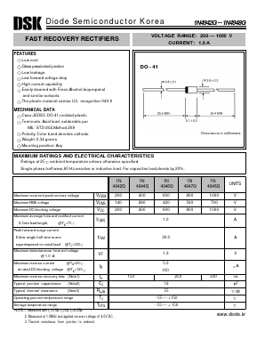 1N4946G Datasheet PDF Diode Semiconductor Korea
