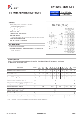 SK10200D Datasheet PDF DIYI Electronic Technology Co., Ltd.