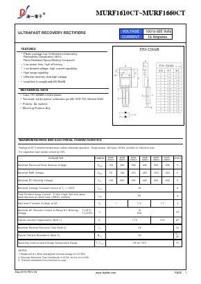 MURF1660CT Datasheet PDF DIYI Electronic Technology Co., Ltd.