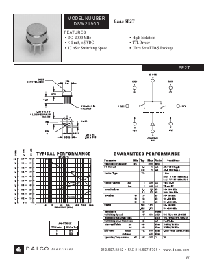 DSW21965 Datasheet PDF DAICO Industries