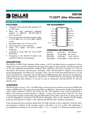 DS2188 Datasheet PDF Dallas Semiconductor -> Maxim Integrated