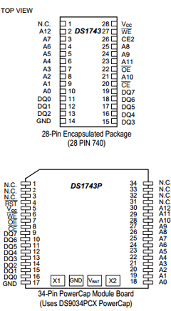 DS1743P Datasheet PDF Dallas Semiconductor -> Maxim Integrated