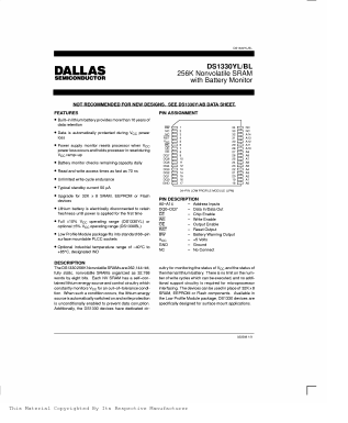 DS1330BL Datasheet PDF Dallas Semiconductor -> Maxim Integrated